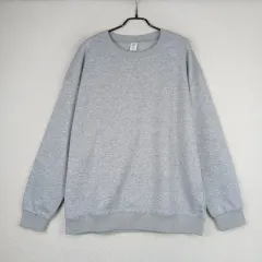 メンズ グレー 無地 スウェット Tシャツ (2XL)