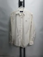 ポロラルフローレンシャツ オックスフォード 長袖シャツ 白 s