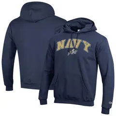 チャンピオン メンズ トップス Tシャツ ロゴ フリース パーカー MensChampionavy Navy Midshipmen Arched Logo Fleece Pullover Hoodie Nvy Navy ネイビー