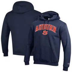 チャンピオン メンズ トップス Tシャツ ロゴ フリース パーカー MensChampionavy Auburn Tigers Arched Logo Fleece Pullover Hoodie Aub Navy ネイビー