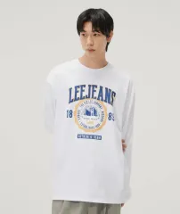 新品 M) Lee リー ジーンズ グラフィック 長袖 Tシャツ 白