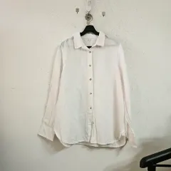 白リネンシャツ長袖 Lサイズ