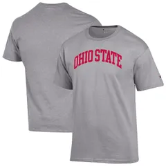 チャンピオン メンズ トップス Tシャツ Mens Champion Heather Gray Ohio State Buckeyes Basic Arch TShirt Osu Grey グレー