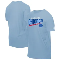 ニューエラ メンズ トップス Tシャツ Mens New Era Light Blue Chicago Cubsweet Home TShirt Cub Light ブルー
