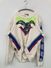 DIESEL ディーゼル スウェット S アイボリー コットン 前面プリント ブランドロゴ 長袖