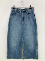 UNIQLO ユニクロ デニムスカート ウエスト58cm ブルー ロング・マキシ丈 タイト