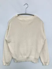 mysty woman ミスティウーマン ニット/セーター F アイボリー ウール・ニット ナイロン 無地 ミドル丈 長袖 クルーネック(丸首)
