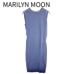 マリリンムーン MARILYN MOON ワンピース ノースリーブ 後ろレース ブルーのサムネイル