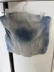 ザラ デニム チューブトップ /xs