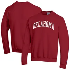 チャンピオン メンズ トップス Tシャツ スウェット フリース Mens Champion Crimson Oklahoma Sooners Basic Arch Fleece Pullover Sweatshirt Okl Red レッド