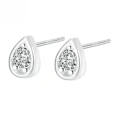 【新品】 TALONIA ピアス レディース 金属アレルギー対応 つけっぱなし 999シルバー 水滴 ジルコン ピアス セカンドピアス 小さめ 5.2*3.8mm 可愛い シンプル おしゃれ 贈り物 お誕生日 母の日 記念日 人気