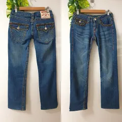 TRUE RELIGION Billlie SUPER Tスタッズ デニムパンツ 27インチ 66 インディゴデニム