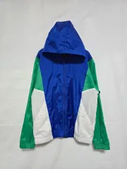 ナイキ ブルー スタンダード グリーン 軽量 ウィンドブレーカー ジャケット キッズ 12-13 0310