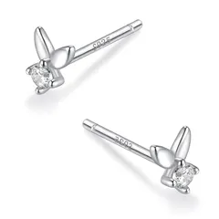 【新品】 TALONIA ピアスレディース つけっぱなし 金属アレルギー対応 ジルコンウサギ 全体 925シルバー 可愛い 純銀 小きい 18K プラチナメッキ 誕生日 母の日 記念日 両耳用 お祝い 贈り物 女性 人気