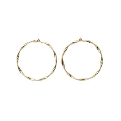 【新品】 大ぶりねじれフープイヤリング (両耳用) 0