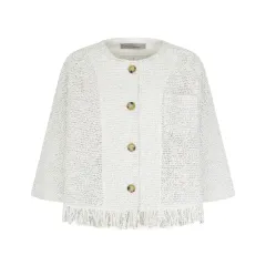 モエ(MOE) ツイード フリンジジャケット 55-66 新品