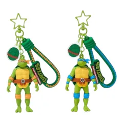 TEENAGE MUTANT NINJA TURTLES 　ミュータントタートルズ　キーホルダー　レオナルド　ミケランジェロ　バッグチャーム　キーチャーム　バッグアクセサリー　スクバキーホルダー　じゃらじゃらキーホルダー　忍者　亀　可愛い　海外製品　雑貨