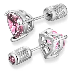 【新品】 [DuoDiner]ピアス つけっぱなし 誕生石 ピアス レディース ハートサージカルステンレス 金属アレルギー対応 誕生日プレゼント (5mm, 10月)