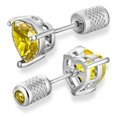 【新品】 [DuoDiner]ピアス つけっぱなし 誕生石 ピアス レディース ハートサージカルステンレス 金属アレルギー対応 誕生日プレゼント (7mm, 11月)