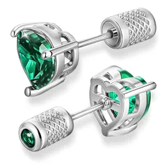 【新品】 [DuoDiner]ピアス つけっぱなし 誕生石 ピアス レディース ハートサージカルステンレス 金属アレルギー対応 誕生日プレゼント (6mm, 5月)