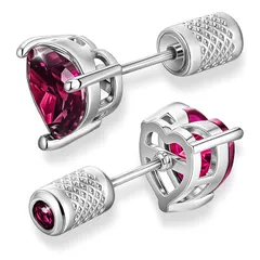 【新品】 [DuoDiner]ピアス つけっぱなし 誕生石 ピアス レディース ハートサージカルステンレス 金属アレルギー対応 誕生日プレゼント (6mm, 7月)