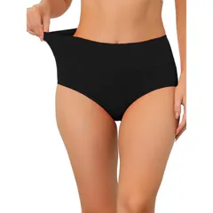 アレグラ ケー レディース アンダーウェア パンツ ハイウエスト コットン ALLEGRA K Womens Cotton High Waistummy Control Underwear Black ブラック