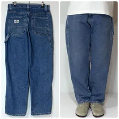 90s～00s Lee DUNGAREES リー ダンガリーズ デニム ペインターパンツ 実寸W31L30.5 ストーンウォッシュ Buddy Lee CAN'T BUST'EM キャントバステム ワークパンツ 美フェード アメリカ買付 p26033536