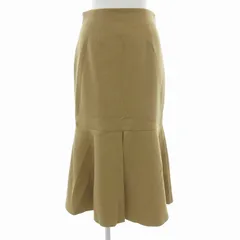 ユナイテッドアローズ UNITED ARROWS ディープスリット スカート ミモレ ロング 36 キャメル /UO