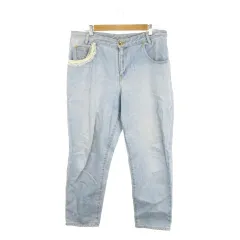 フランシュリッペ franche lippee デニム ジーンズ FL5 青 ブルー 無地 レース装飾 /MN32 ■ECA002のサムネイル