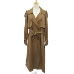 アングリッド UNGRID トレンチコート スプリングコート ロング丈 M 茶色 ブラウン ダブルボタン リボンベルト付き /HO57 ■GY59