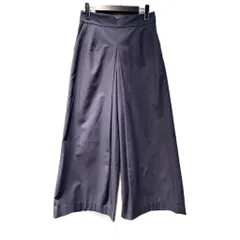グリーンレーベルリラクシング ユナイテッドアローズ green label relaxing ワイドパンツ ウエストゴム 内プリーツ 2タック 36 紺ネイビー ■FY