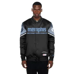 ニューエラ メンズ アウター ジャケット・ブルゾン サテン Mens New Era Black Memphis Grizzlies 202526 City Edition FullSnap Satiのサムネイル