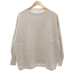 スローブ イエナ SLOBE IENA  美品 ニット セーター ウール アンゴラ グレージュ ラウンドネック 長袖 /NL ■ECG003