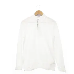 カルバンクライン CALVIN KLEIN ポロシャツ 長袖 ロゴ刺繍 リキッドタッチ コットン ストレッチ XS 白 ホワイト /AH19 ■GY19のサムネイル