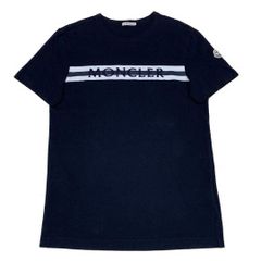 極美品〕モンクレール ワッペン 刺繍ロゴ S ネイビー Tシャツ 5S264