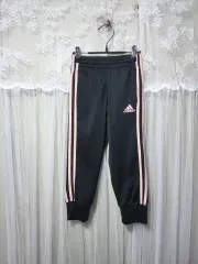 (キッズ)アディダス ピンク3本線 トレーナー ズボン 120