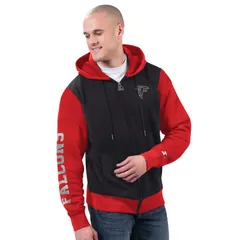スターター メンズ アウター ジャケット・ブルゾン パーカー Menstarter BlackRed Atlanta Falcons Thursday Night Gridiron FullZip Hのサムネイル