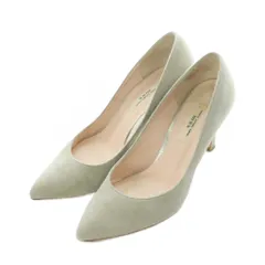 セブントゥエルブサーティ VII XII XXX パンプス ポインテッドトゥ ハイヒール 22.5cm グリーン 緑 スエード 102359 /RI ■OS