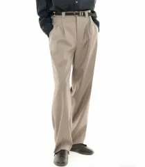 新品(34)ビースロー ツータック テーパード パンツ ダスティベージュ