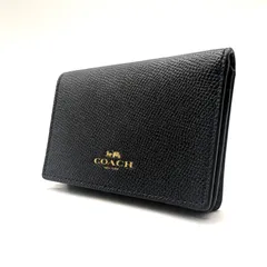 COACH business cardcase コーチ ビジネスカードケース 型番87731 クロスブレインレザー メタルロゴ ネイビー 男女兼用