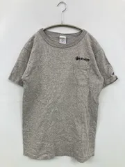 Champion チャンピオン Tシャツ/カットソー S グレー 無地 ワンポイント ブランドロゴ 刺繍 ミドル丈 半袖 クルーネック(丸首)
