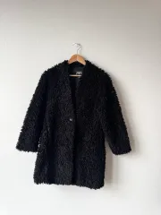 ZARA ボア ジャケット ブラック USA XS 55-66 サイズ