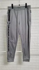 L アンダーアーマー スポーツウェア グレー Spelloutロゴ 機能性 ジョガーパンツ L
