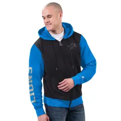 スターター メンズ アウター ジャケット・ブルゾン パーカー Menstarter BlackBlue Detroit Lions Thursday Night Gridiron FullZip Hoのサムネイル