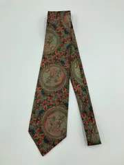 Guy Laroche ギィラロッシュ ネクタイ レッド 花柄・ボタニカル柄 その他総柄