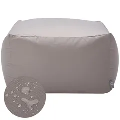 GOKUMIN ビーズクッション 特大 洗えるカバー 撥水加工 軽量 人をダメにする クッション ソファ 極眠 (約60x60x38cm グレージュ) (専用カバー/グレージュ, Lサイズ)ma