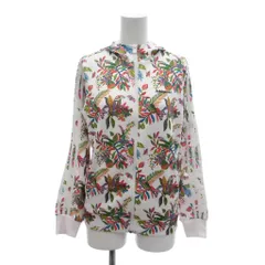 アディダスネオ adidas neo パーカー フーディー S 白 ホワイト ボタニカル柄 ジップアップ 長袖 /NU ■GY66