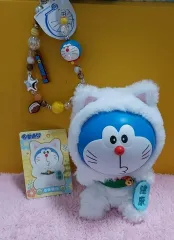 ドラえもんぬいぐるみ＆スマートフォンビーズストラップ