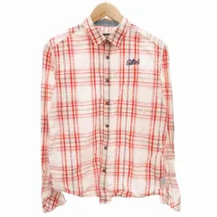 ジースターロウ G-Star RAW カジュアルシャツ チェック 長袖 M 赤 レッド 白 ホワイト /UD