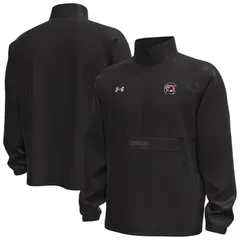 アンダーアーマー メンズ トップス Tシャツ ジャケット Mens Under Armour Black South Carolina Gamecocks Unstoppable Woven Anorak Storm TechalfZip Jacket Scr